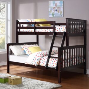 espresso wooded bunk bed