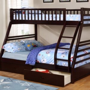 espresso wooden bunk bed