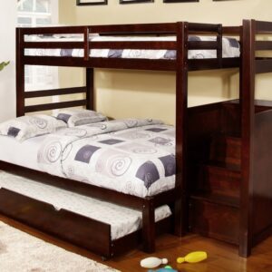 espresso wooden bunk bed