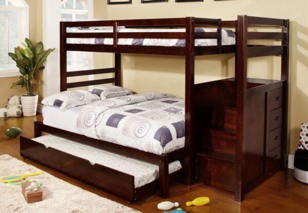 espresso wooden bunk bed