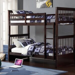 espresso wooden bunk bed