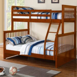 honey wooden bunk bed