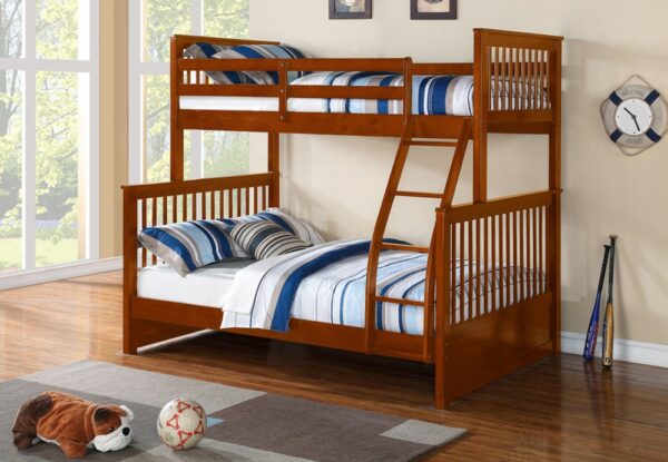 honey wooden bunk bed