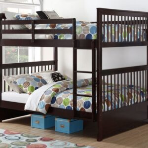 espresso wooden bunk bed