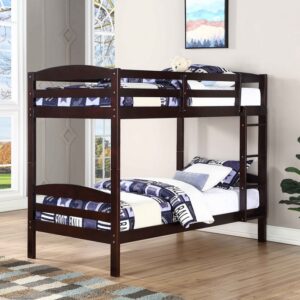 espresso wooden bunk bed