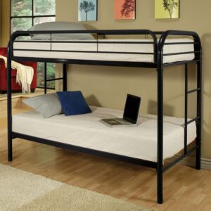 black metal bunk bed