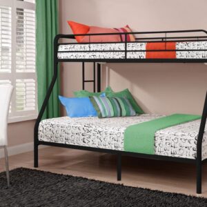 black metal bunk bed