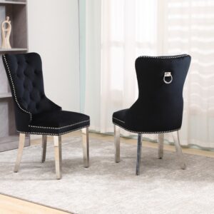 black velvet dining chair