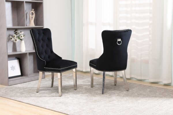 black velvet dining chair
