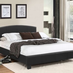 black pu bed