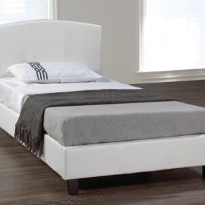 white pu bed