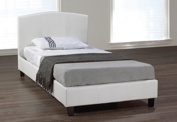 white pu bed