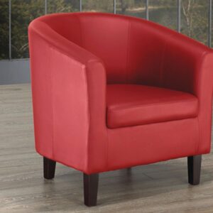 red pu tub chair