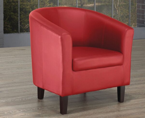 red pu tub chair