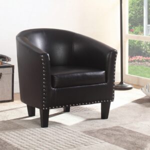 brown pu tub chair