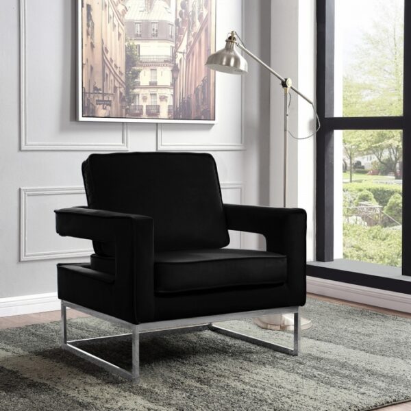 black velvet accent chair